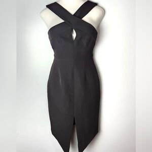 KEEPSAKE the Label Black asymmetrical cross front  Dress